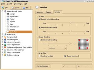 KSynaptics macht das Arbeiten mit Touchpads effizient.