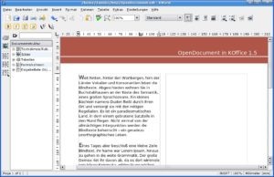 Auch KWord speichert seine Dokumente seit KOffice 1.5 standardmäßig im OpenDocument-Format.
