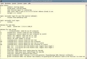 Wird Log_analysis mit Root-Rechten gestartet, fasst es die Log-Einträge zu Gruppen zusammen.