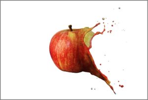 Apfelspritzer mit Fruchtfleisch
