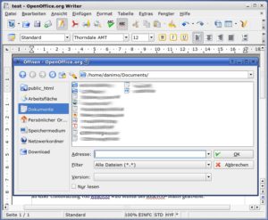 Die KDE-Integration passt das Aussehen von OpenOffice an den Desktop an.