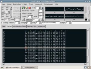 Ein Vierkanal-MOD stellt für den Audio-Editor Soundtracker keine besondere Herausforderung dar.