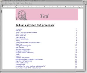Selbst komplexere Dokumente lassen sich in der aktuellen Version mit dem Editor Ted leicht erstellen.