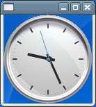 Eine klassische Analoguhr zaubert Xonlcock auf den Desktop. Der störende Rahmen taucht nur bei manchen Window-Managern auf.