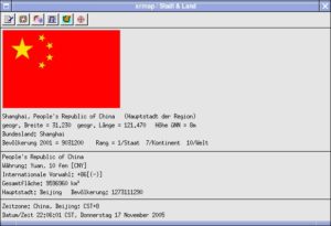 Auf der Grundlage des aktuellen CIA-Factbook präsentiert das Programm Xrmap nützliche Informationen zu den Ländern dieser Erde.