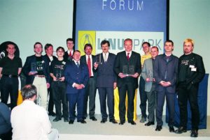 Die Sieger des Linux New Media Awards 2000 auf der Systems in München.