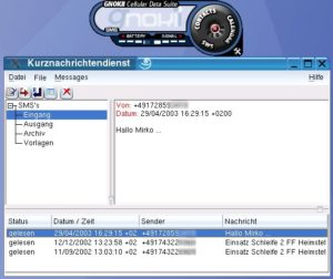 Abbildung 1: Nach Start des Kurznachrichtendienstes sind alle Ordner leer, mit <code srcset=