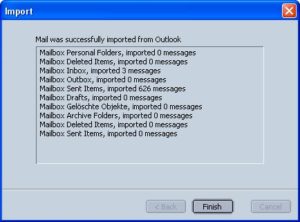Abbildung 1: Import von Outlook-Mails mit Mozilla