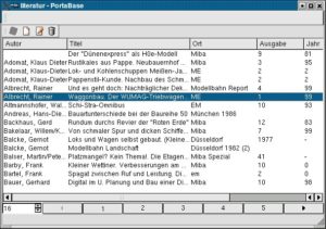 Abbildung 1: Portabase unter KDE 3.1.1
