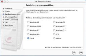 Abbildung 1: In der Liste der möglichen Gastbetriebssysteme findet sich auch ein Eintrag für Linux