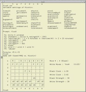 Abbildung 1: Eine telnet-Partie auf dem FICS