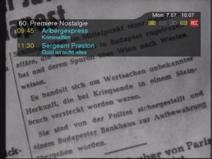 Abbildung 1: Die Bedienoberfläche von VDR wurce durch den sogenannten Elchi-Patch verändert, er sorgt für die grafischen Symbole rechts oben sowie unterschiedliche Schriftarten