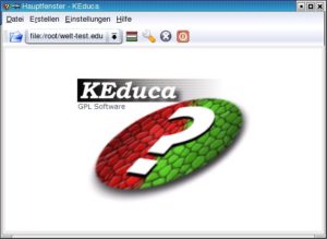 Abbildung 1: KEduca mit angepasster Symbolleiste