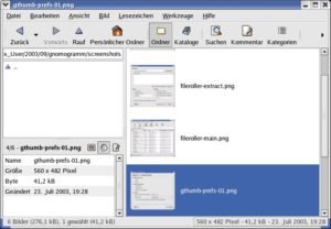 Abbildung 1: Das Layout der gThumb-Oberfläche ist variierbar und unterscheidet sich kaum von anderen Bildbetrachtern