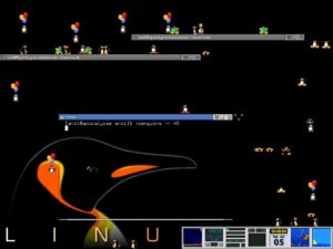 Abbildung 1: Der Desktop als Pinguin-Kolonie