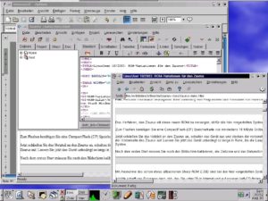 Abbildung 1: Der KDE-1.1-Desktop von TDE