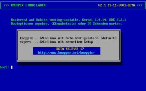 Abbildung 1: Der Knoppix-Bootprompt
