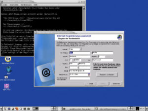 Abbildung 1: Ohne Registrierung kein Programm-Update! Der Internet-Registrierungsassistent von t@x 2002 nach der textbasierten Installation