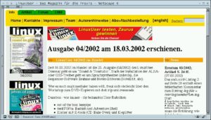 Abbildung 1: http://www.linux-user.de einmal ohne…