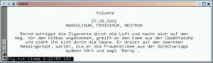 Abbildung 1: Diese Textdatei wurde mit lynx konvertiert…