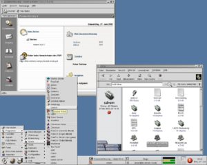 Abbildung 1: Der Standard-Desktop unter Red Hat Linux ist GNOME