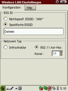 Abbildung 1: Die Wireless-LAN-Einstellungen des Autors