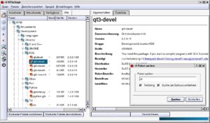 Abbildung 1: KPackage mit der Ansicht des Qt-Devel-Pakets für Version 3.0.3