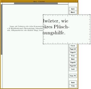 Abbildung 1: Mit xdvi overfull hboxes untersuchen