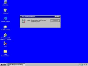 Abbildung 1: Windows hat eine PC-Direktverbindung zum Linux-Rechner hergestellt