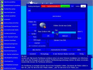 Abbildung 1: Windows-FAT-Partitionen können in der Größe verändert werden