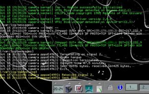 Abbildung 1: root-tail zeigt Log-Dateien im Root-Fenster