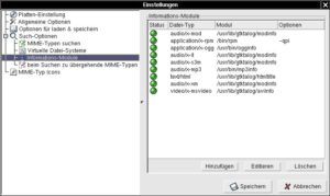 Abbildung 1: Die Pfade für die Informationsmodule müssen eventuell angepasst werden