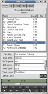 Abbildung 1: Songs a la Carte: Die Play-Liste des MP3-Players Grip