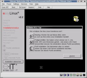 Abbildung 1: easyLinux zeichnet sich durch einen einfach verständlichen grafischen Installer aus