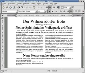 Abbildung 1: Mehrspaltige Dokumente