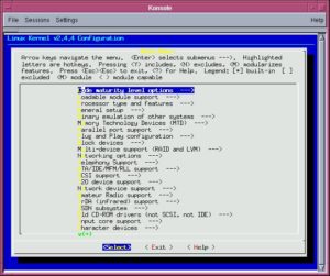 Abbildung 1: make menuconfig