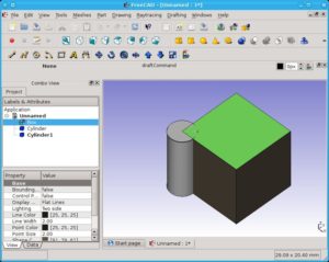 Abbildung 1: FreeCAD ist ein freies CAD-Programm für Linux.