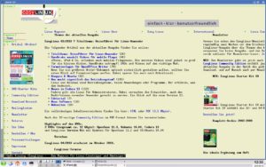 Abbildung 1: Sieht anders aus, ist aber lesbar: die EasyLinux-Startseite im Textmodus-Webbrowser "w3m".