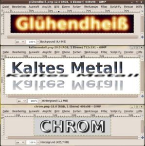 Abbildung 1: Hinter dem Filterbereich "Alpha als Logo" verbergen sich viele interessante Metalleffekte wie "Glühendheiß", "Kaltes Metall" und "Chrom".