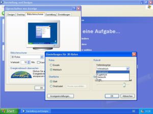 Abbildung 1: Die Einstellungsmöglichkeiten des Windows-Röhren-Bildschirmschoners lassen etwas zu wünschen übrig. Uns fehlten die Möglichkeiten, Spielereien (engl. "gadgetry") einbauen und die Röhren längere Zeit laufen zu lassen