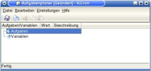 Abbildung 1: KCron noch völlig ohne Aufgaben