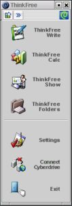Abbildung 1: Die Kommandozentrale von ThinkFree Office, über die sämtliche Office-Komponenten gestartet werden