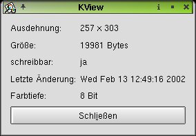 Abbildung 10: Die wesentlichen Informationen zu jeden Bild