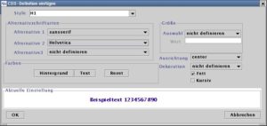 Abbildung 10: CSS-Elemente definieren mit HTML-Format
