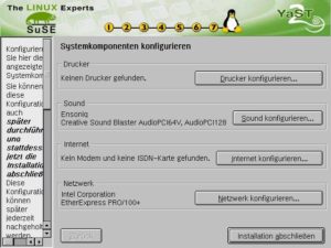 Abbildung 1: Die Grundkonfiguration des Systems verlief problemlos.