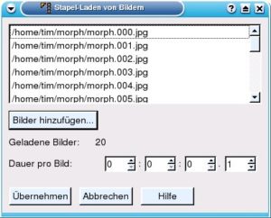 Abbildung 11: MainActor 3.7 lädt die Morph-Sequenz über dieses Fenster
