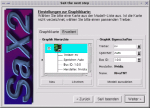 Abbildung 1: Vorbildlich: SuSE hat mit SaX2 ein Konfigurationstool geschaffen, das die Konfiguration der neuen X-Server-Generation erheblich vereinfacht.