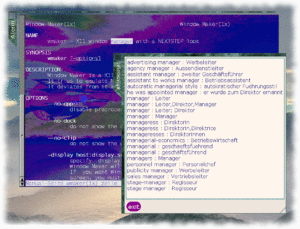 Abbildung 1: translate mit wxpaste und xmessage im Einsatz