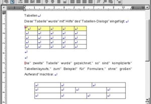 Abbildung 11: Eine Tabelle in der Textverarbeitung zeichnen