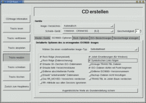 Abbildung 11: ISO9660-Optionen